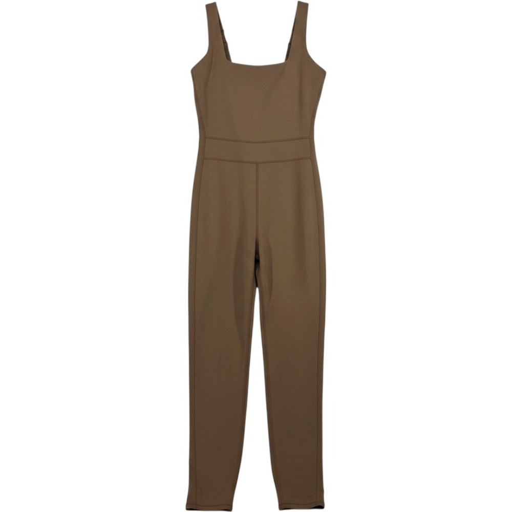 Girlfriend Collective Unitard M Earth Brown Adjustable Strap Athleisure Gorpcore